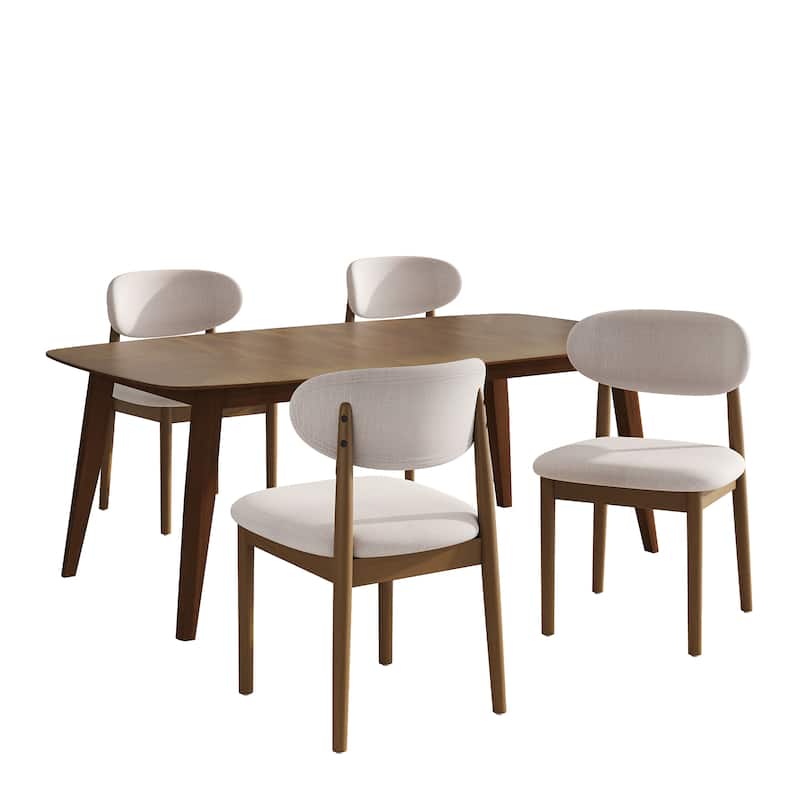 Christopher Knight Home - Liora Upholstered Dining Chair Set with Matching Table for Modern Dining Spaces