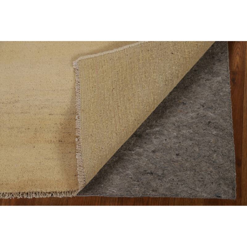 Modern Gabbeh Oriental Rug Handmade Beige Accent Wool Carpet - 2'9"x 4'2"