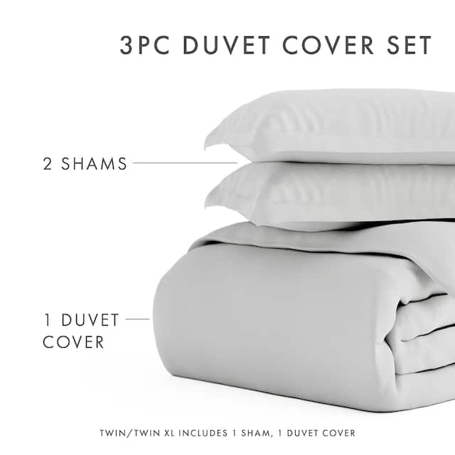 Soft Essentials Oversized 3-piece Microfiber Duvet Cover Set