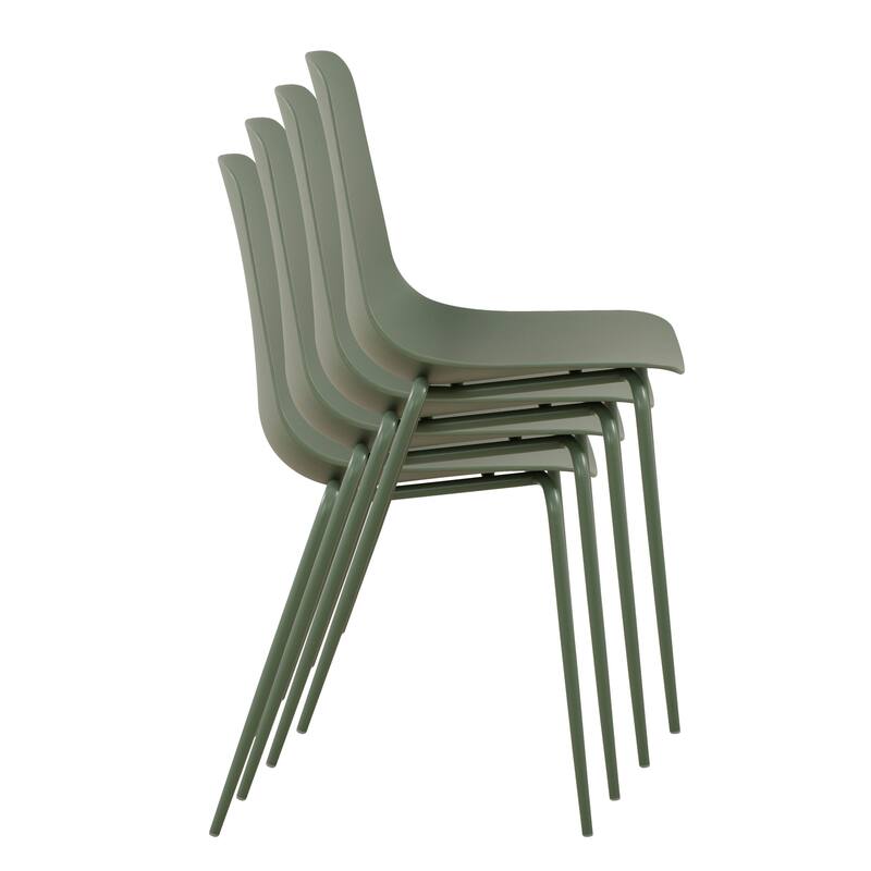 Poly & Bark Isla Stackable Dining Chair (Set of 4)