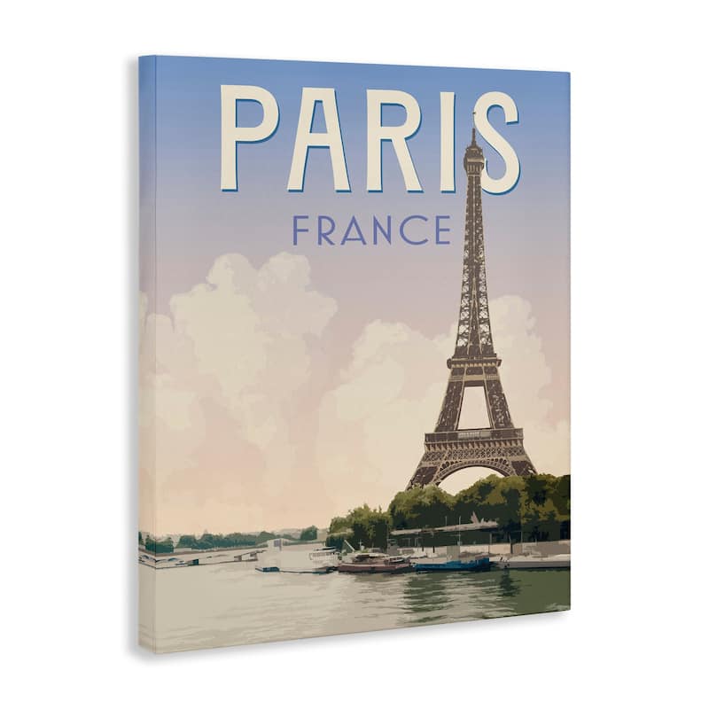 Stupell Paris Tower Landmark Canvas Wall Art Design By Victoria Barnes