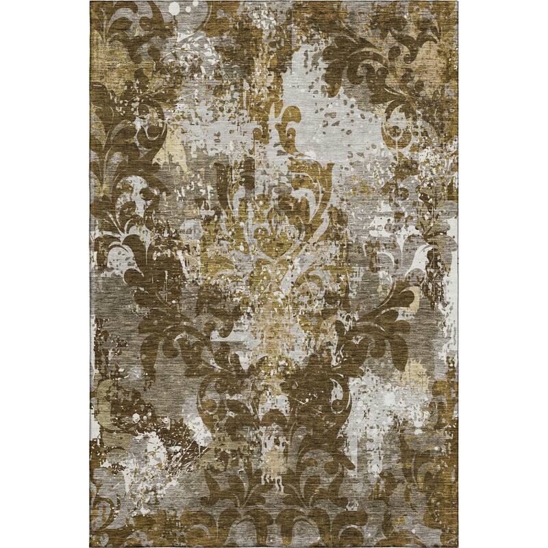 Premium Washable Super Soft Traditional Damask Mayfield Rug