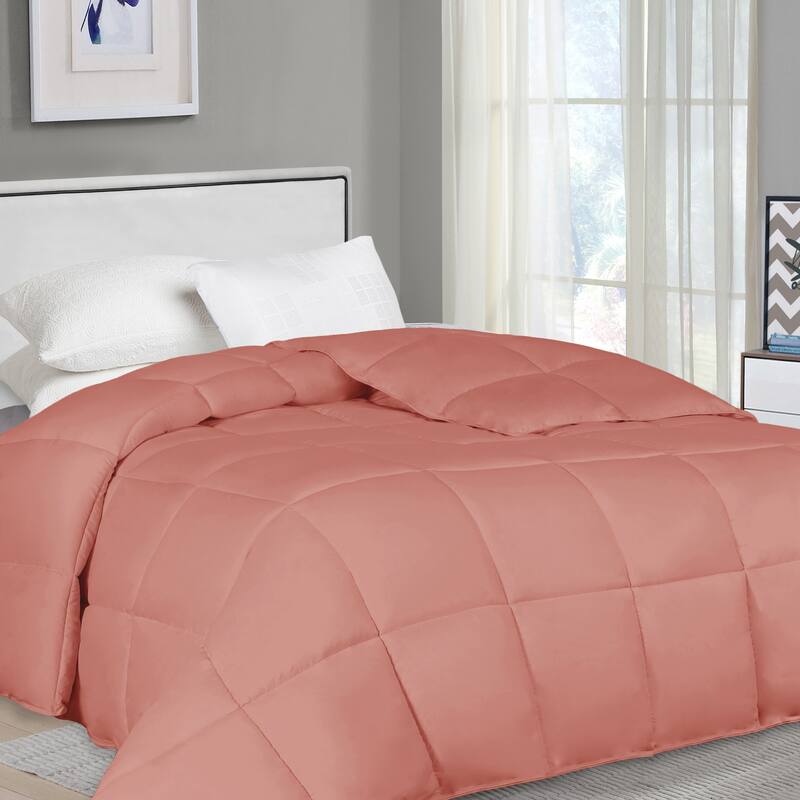 Superior Oversized All Season Down Alternative Reversible Comforter - Twin/Twin XL - Blush