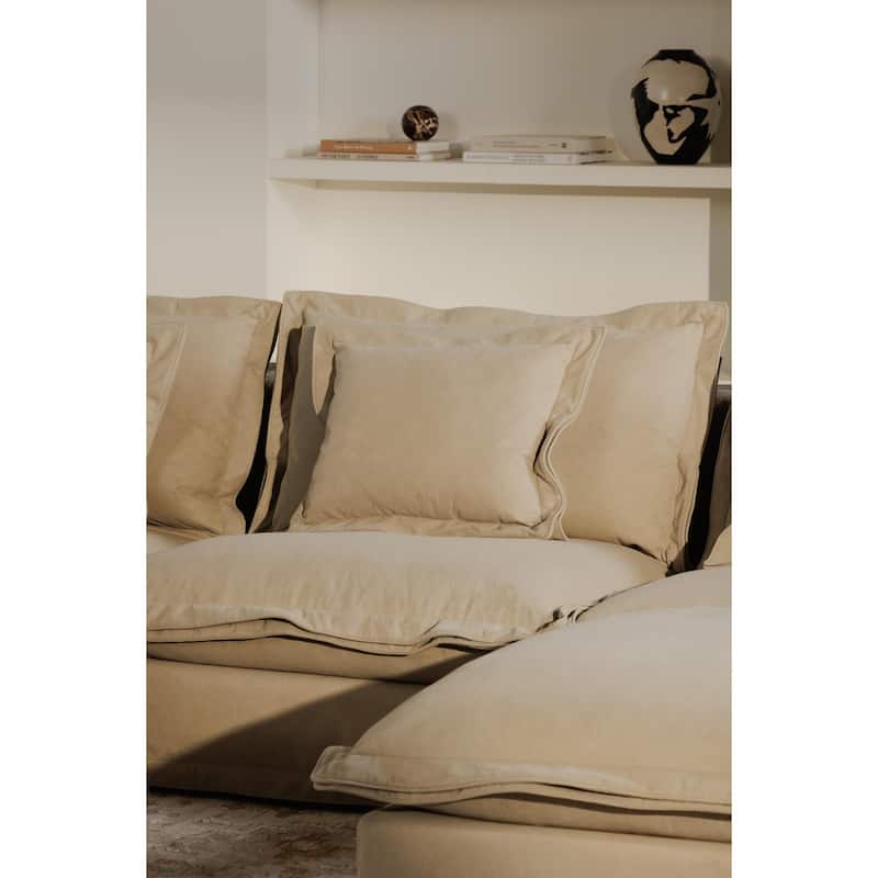 NADAAL STUDIOS Morgan, Ottoman With Livesmart Performance Fabric