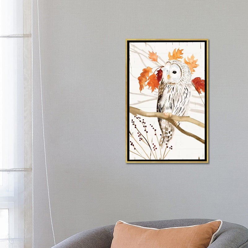 iCanvas "Harvest Owl II" by Victoria Borges Framed Canvas Print