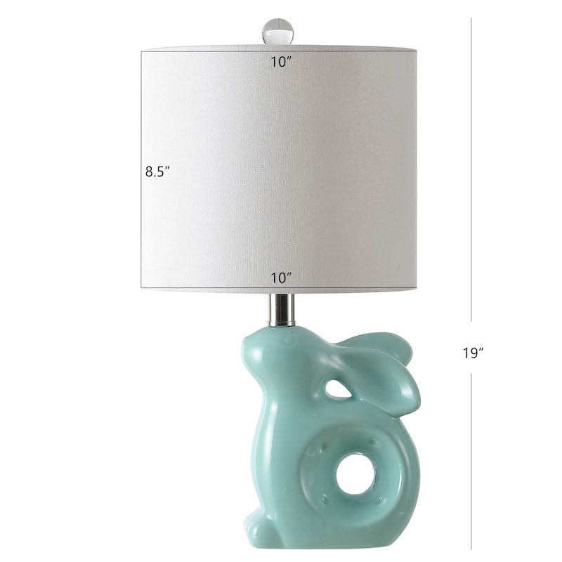 SAFAVIEH Kids Lighting 19" Ruby Rabbit Lamp - 10"W x 10"D x 19"H