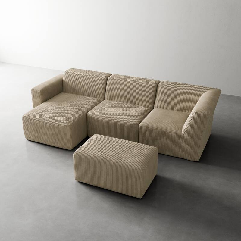 Modular Sectional Sofa 4-seater Oversized Chaise Lounge Couch for Living Room