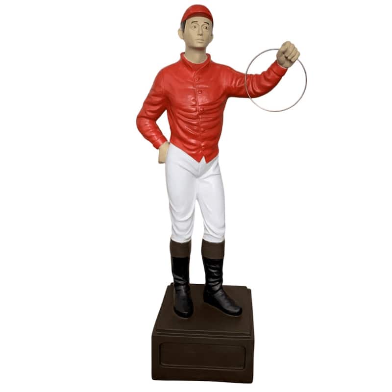 Classic Lawn Jockey Red Shirt Garden Statue