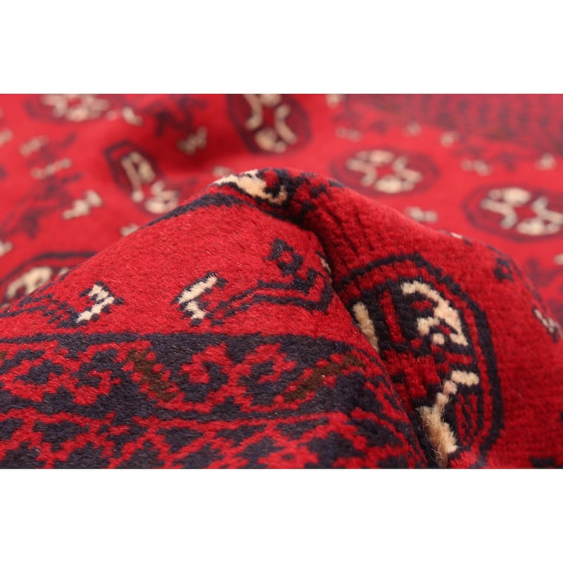 ECARPETGALLERY Hand-knotted Teimani Red Wool Rug - 3'4 x 6'6