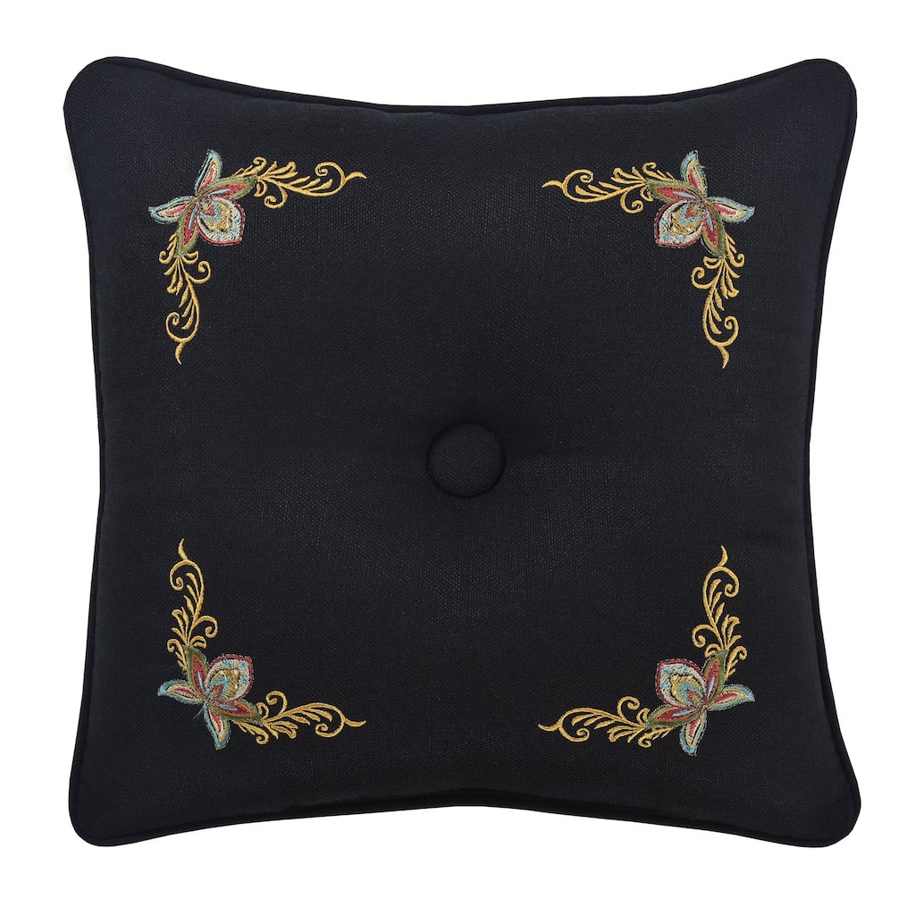 Five Queens Court Stefania 16" Square Decorative Throw Pillow
