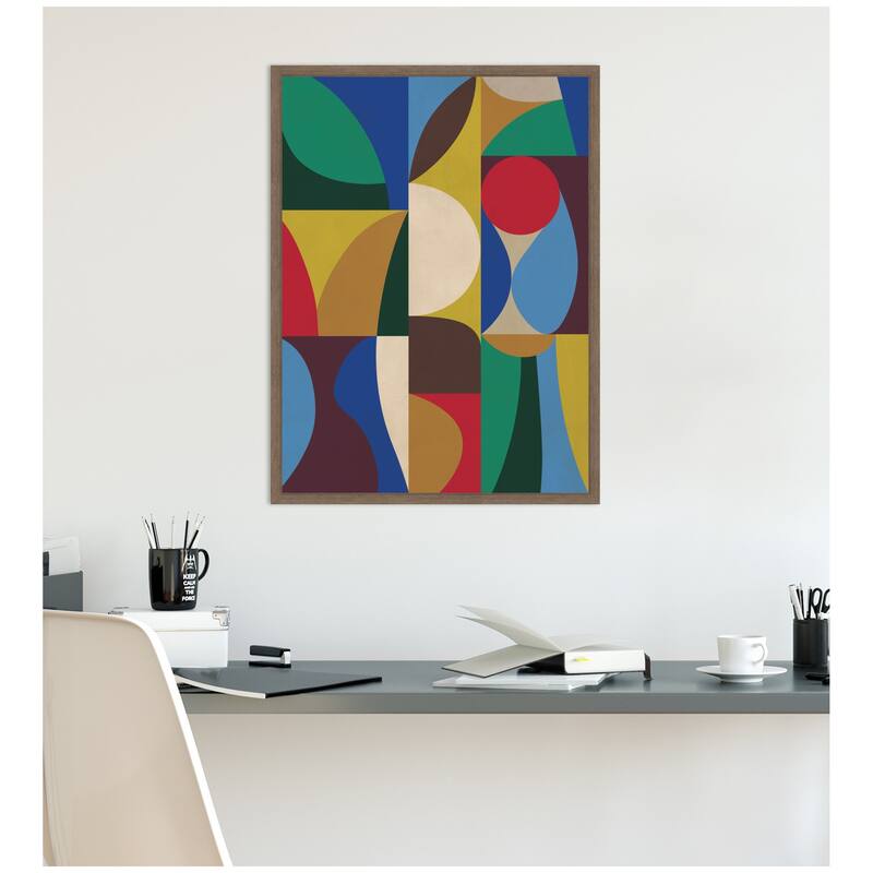 Kate and Laurel Abstract 03 by Rachel Lee Framed Canvas Wall Art Print