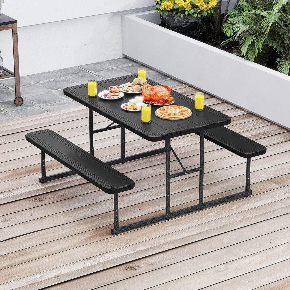 Costway Picnic Table Bench Set for 2-4 People Outdoor Rectangular - See Details
