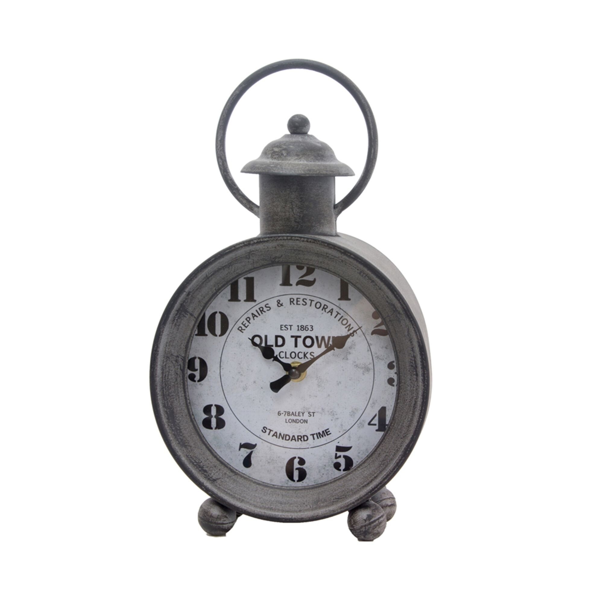 Shop 3 X 7 25 Gunmetal Gray Alarm Clock Vintage Style Table Clock Overstock 32088951