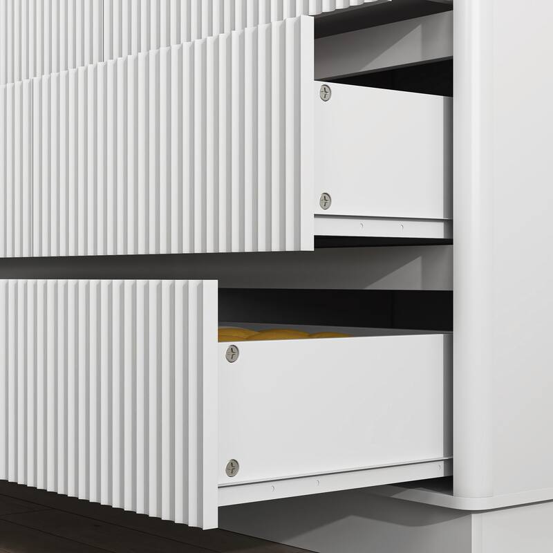 Large Floor Chest of Drawers 9 Drawer Dresser for Bedroom, Freestanding Storage Cabinet Side Table TV Stand