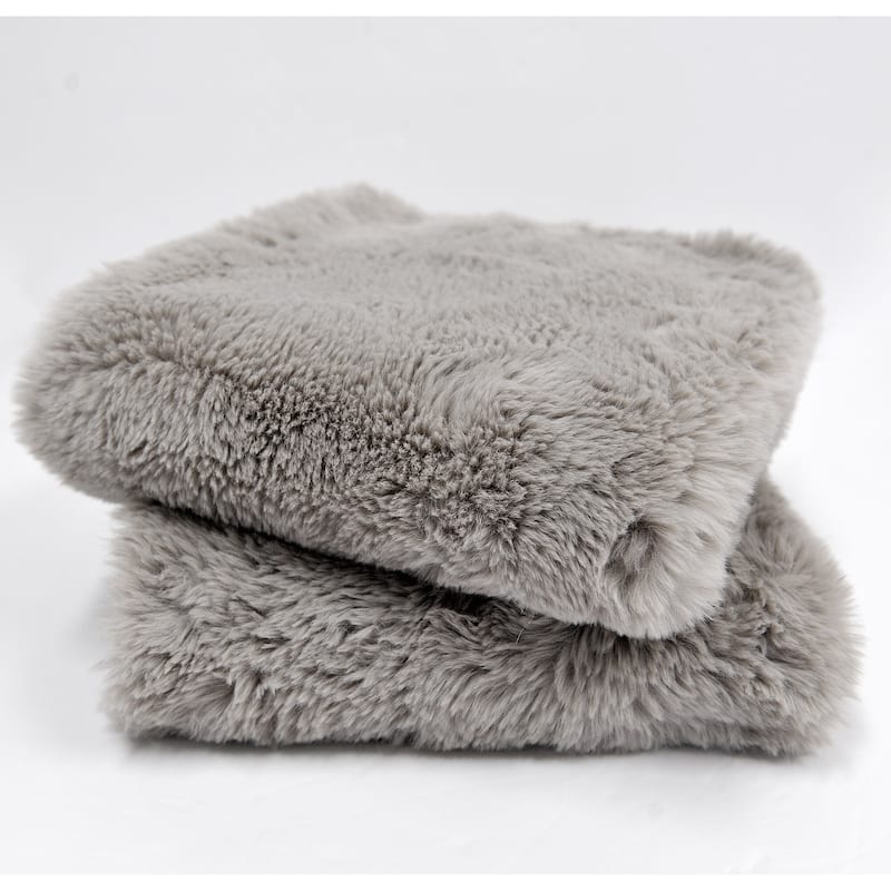 Serenta Heavy Fauxfur Pillow Shell 2 PC Set, 20''x20''