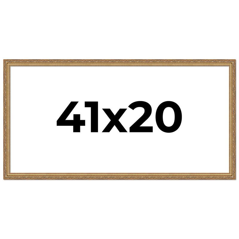 41x20 Frame Red Solid Wood Picture Frame Width 1.75 Inches | Interior Frame Depth 1 13/16 Inches