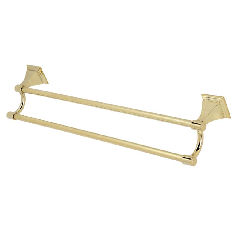 Kingston Brass Monarch 24-Inch Dual Towel Bar - Polished Brass