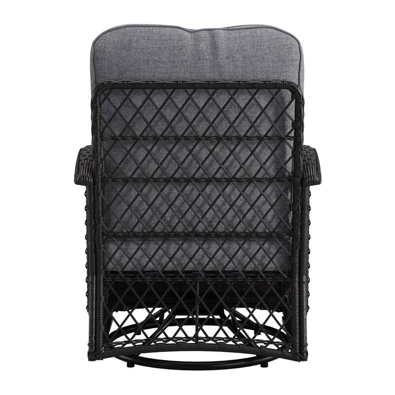 Maybelle Swivel Patio Chairs Set, 3pc