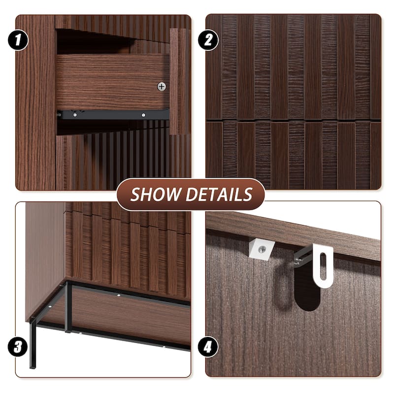 6 Drawers Chest Of Dresser Storage Tower Cabinet Bedroom Organizer