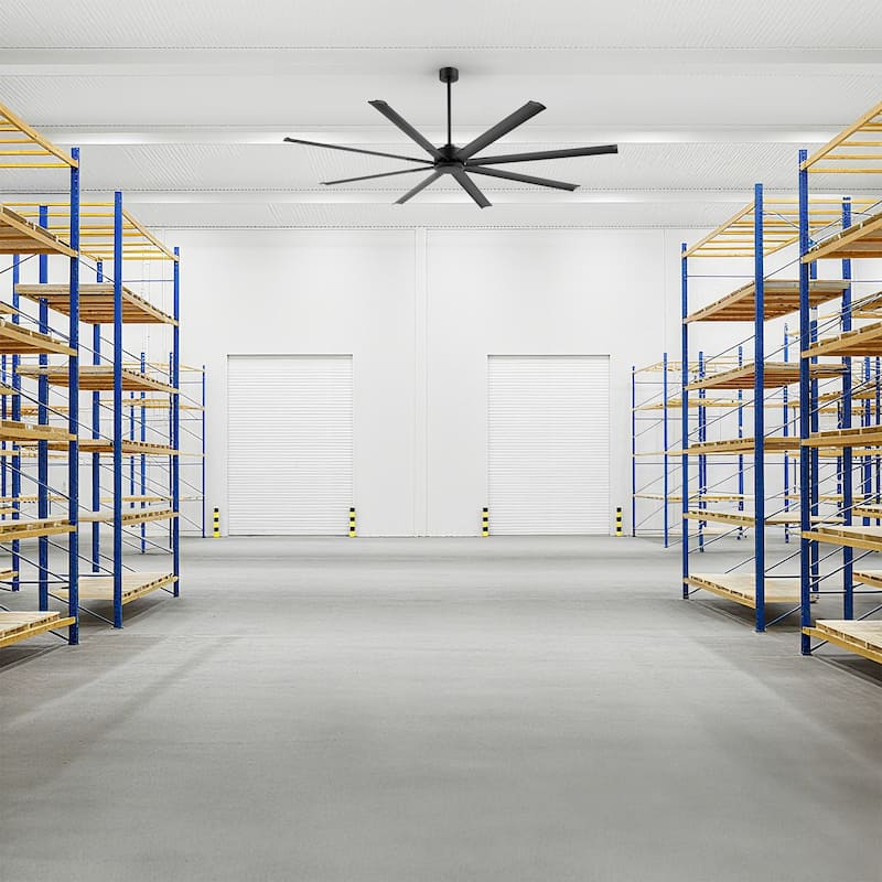 Large Industrial 84" Ceiling Fan with Remote,No Light with 8 Aluminum Blades