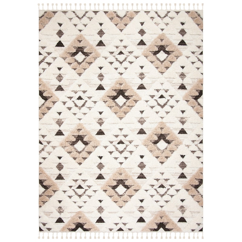 SAFAVIEH Moroccan Tassel Shag Kobi 2-inch Thick Rug