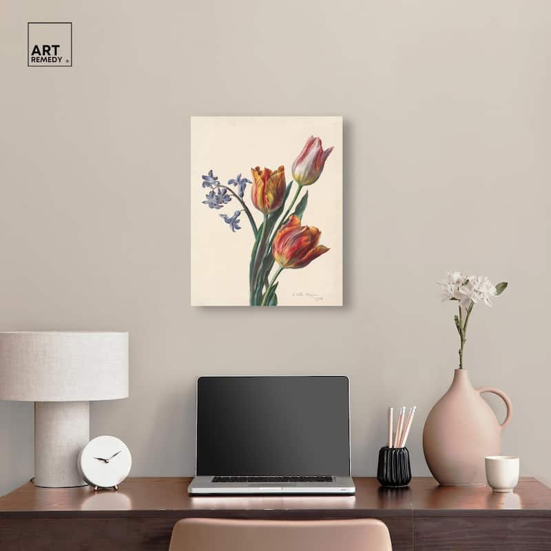 Tulips 1892 Canvas by Art Remedy, Gallery Wrapped