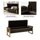 preview thumbnail 9 of 53, Alina Modern Upholstered Flip Top Storage Bench with Metal Legs by HULALA HOME