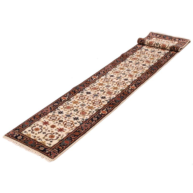 ECARPETGALLERY Hand-knotted Serapi Heritage Cream Wool Rug - 2'7 x 15'8