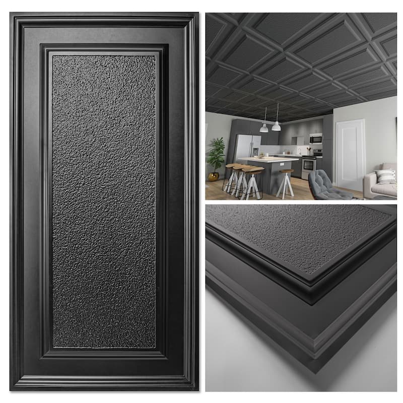 Art3d Drop Ceiling Tiles 2x4ft,3D Wainscoting Panels Glue Up,12Pack