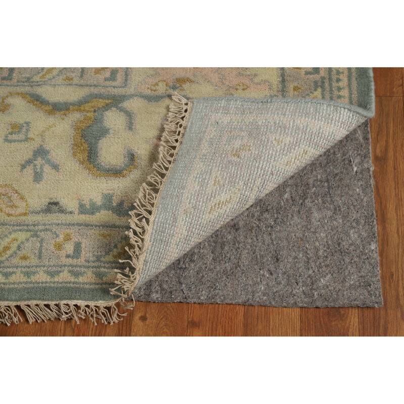 Blue Oushak Indian Area Rug Handmade Transitional Wool Carpet - 8'0" x 10'0"