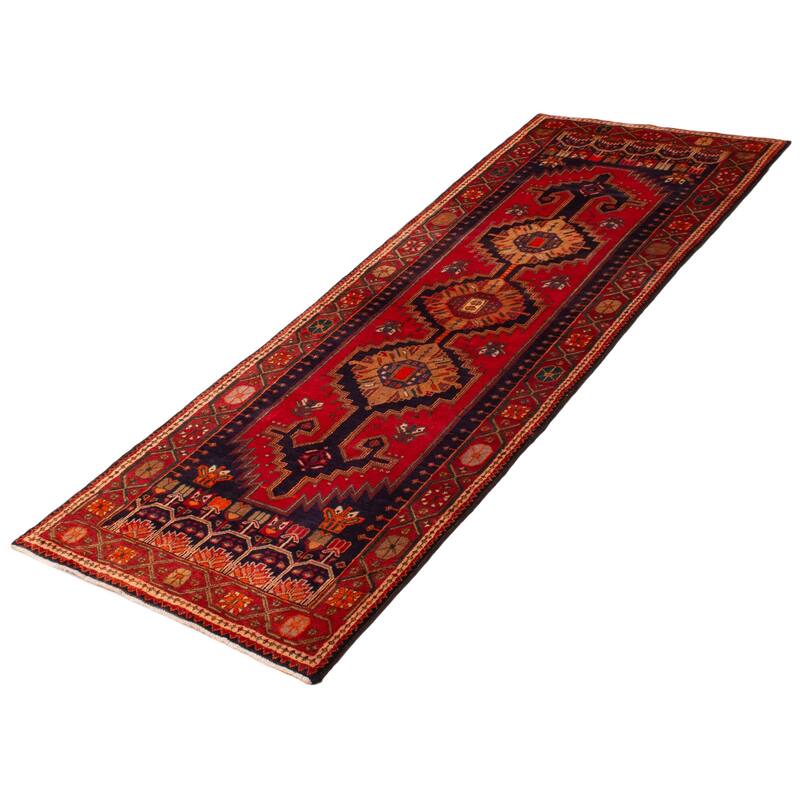 ECARPETGALLERY Hand-knotted Konya Anatolian Red Wool Rug - 3'8 x 10'2