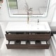 preview thumbnail 27 of 39, Selina 60" Wall Mounted Vanity with Single Sink on the Right