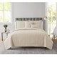 preview thumbnail 6 of 22, Empyrean Bedspread Quilt Set - Ellipse Weave Pinsonic Lightweight Coverlet Set Beige Cream - Queen