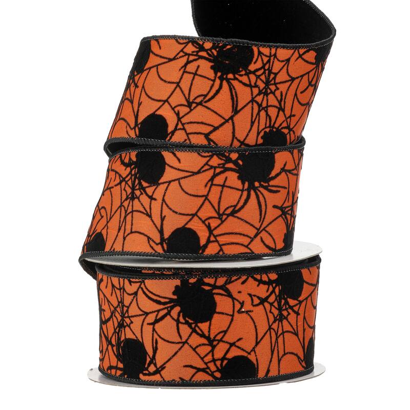 2.5"x10Y Spider With Velvet Ribbon
