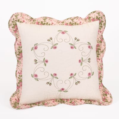 Modern Heirloom Felisa Floral Embroidered Pillow