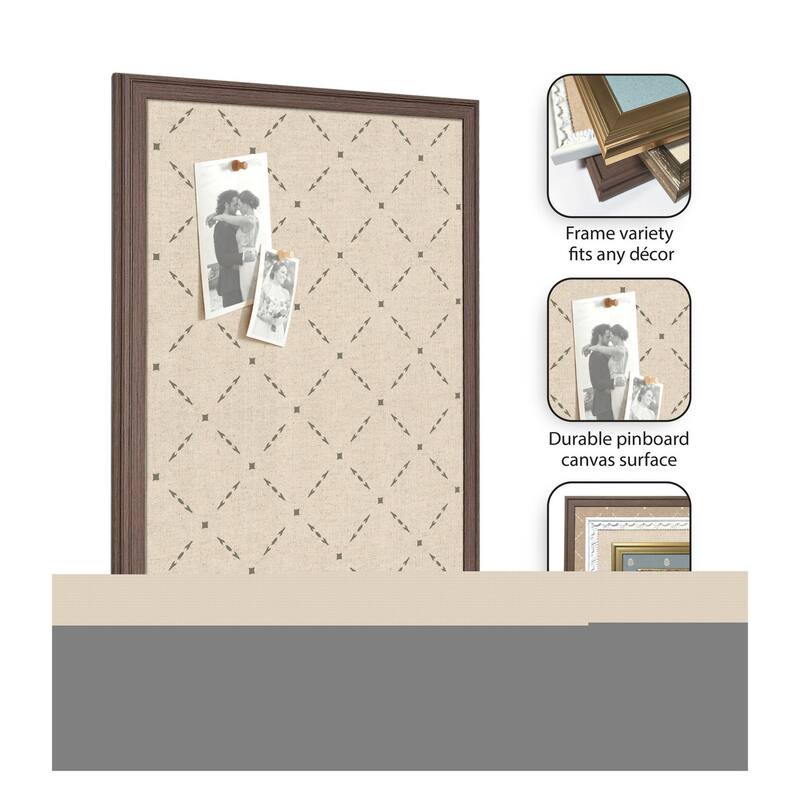 Kate and Laurel Pinboard Green Lattice Print