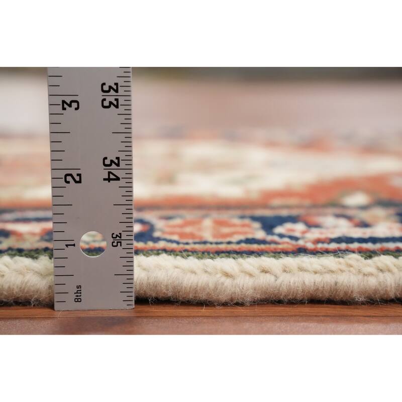 Hand Knotted Oriental 100% Wool Carpet Traditional Medallion Beige & Ivories Heriz (serapi) Area Rug - 3' 0'' X 2' 0''