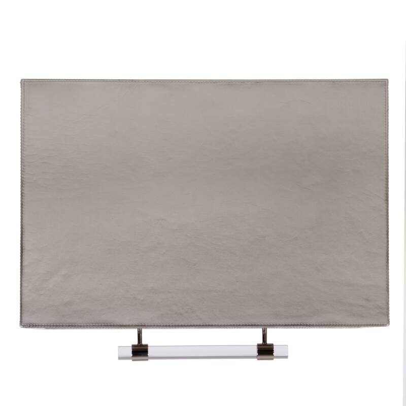 Allman 24 in. W Rectangular Wood and Leather 1 Drawer Nightstand with Open Shelf