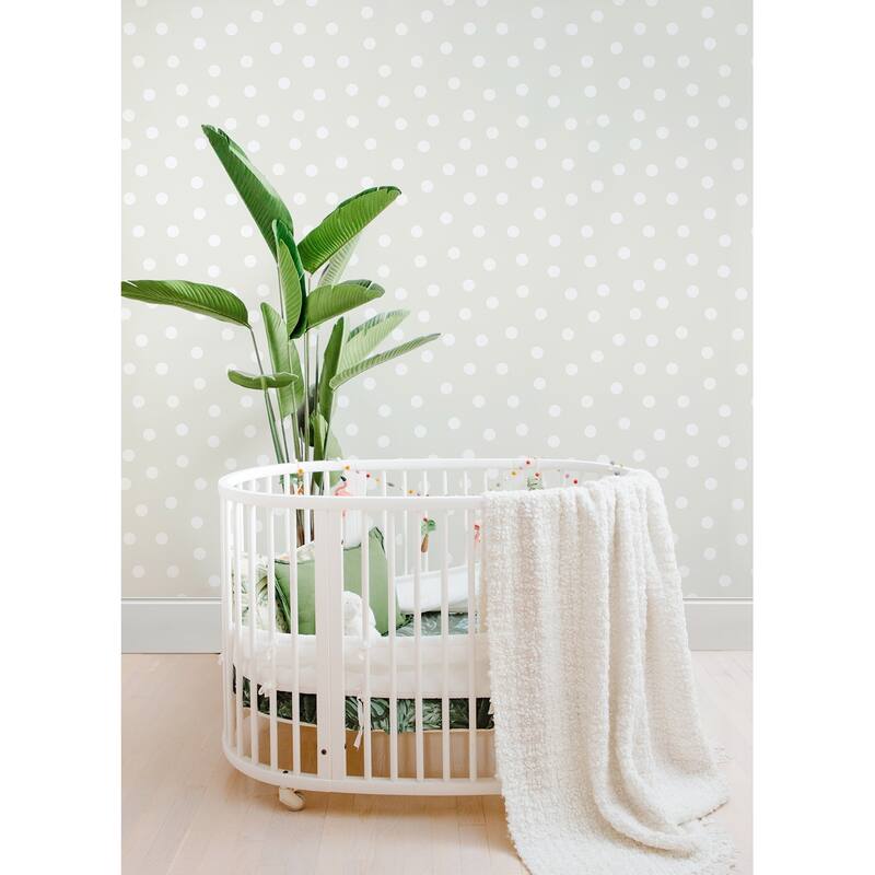 Chesapeake Jubilee Silver Dots Wallpaper - 20.9 x 396 x 0.025