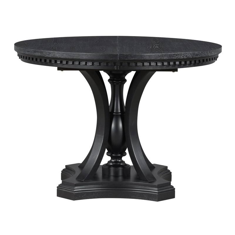 Retro 58" Round Extendable Dining Table