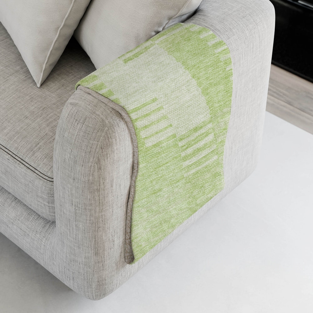 Premium Machine Washable Contemporary Sherpa Throw Blanket