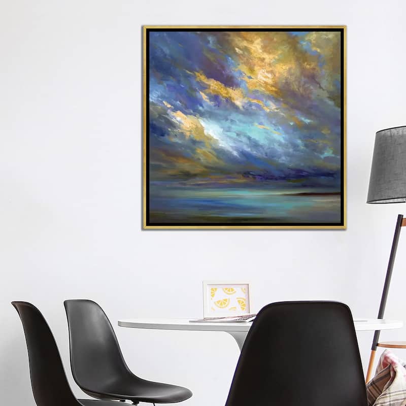 iCanvas "Coastal Clouds XXX" by Sheila Finch Framed Canvas Print