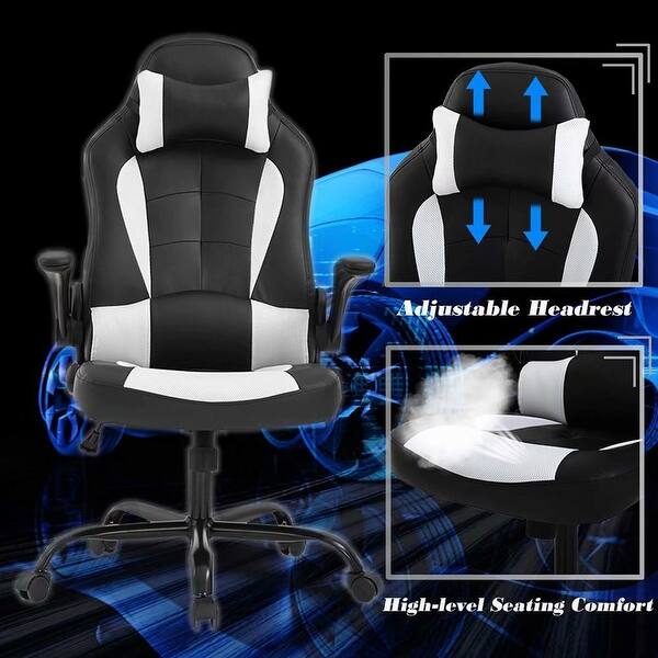 Shop Superbrite White Pc Gaming Chair Massage Office Chair On Sale Overstock 31857042