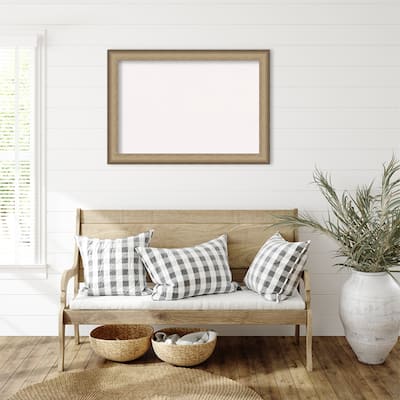 Elegant Brushed Bronze Framed White Corkboard Bulletin Board