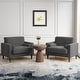preview thumbnail 4 of 51, Modern Upholstered Corduroy Accent Chair With Arms Pillows GRAY 2 SET
