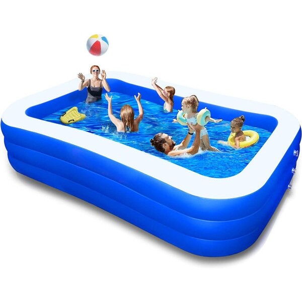 Inflatable Swimming Pool Extra Large Thick Family Pool Summer Water Party 120 L x 72 W x 22 H Bed Bath Beyond 40871945