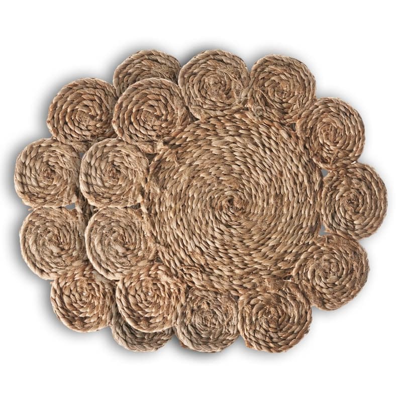 Sevita Jute Woven Placemat, Natural, 1'3" x 1'3", Set of Two - 15" x 15"