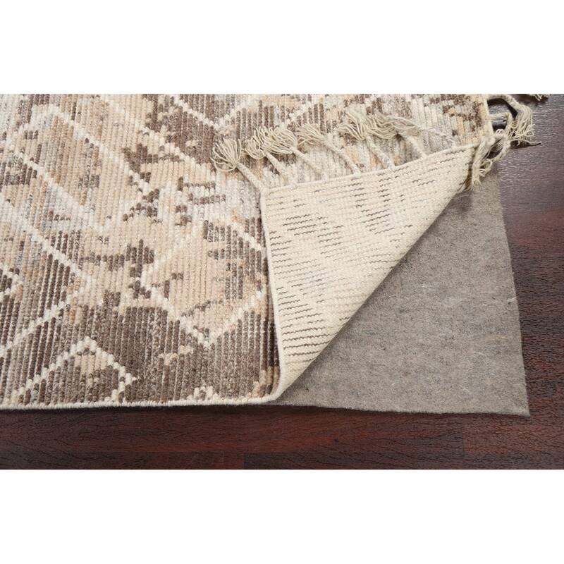Geometric Contemporary Moroccan Oriental Area Rug Handmade Wool Carpet - 5'4" x 7'10"