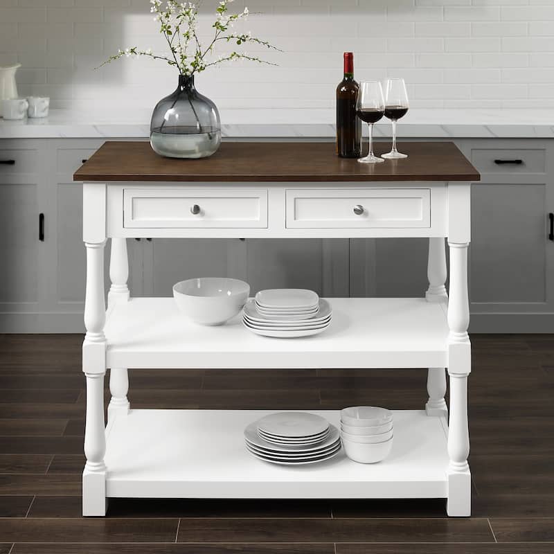 Crosley Caitlyn Wood Top Kitchen Island - 23.63"d x 42"w x 36.25"h