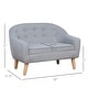 preview thumbnail 17 of 19, Qaba Kids Sofa Linen Fabric Wooden 2 Seat Armrest Children Chair Cozy